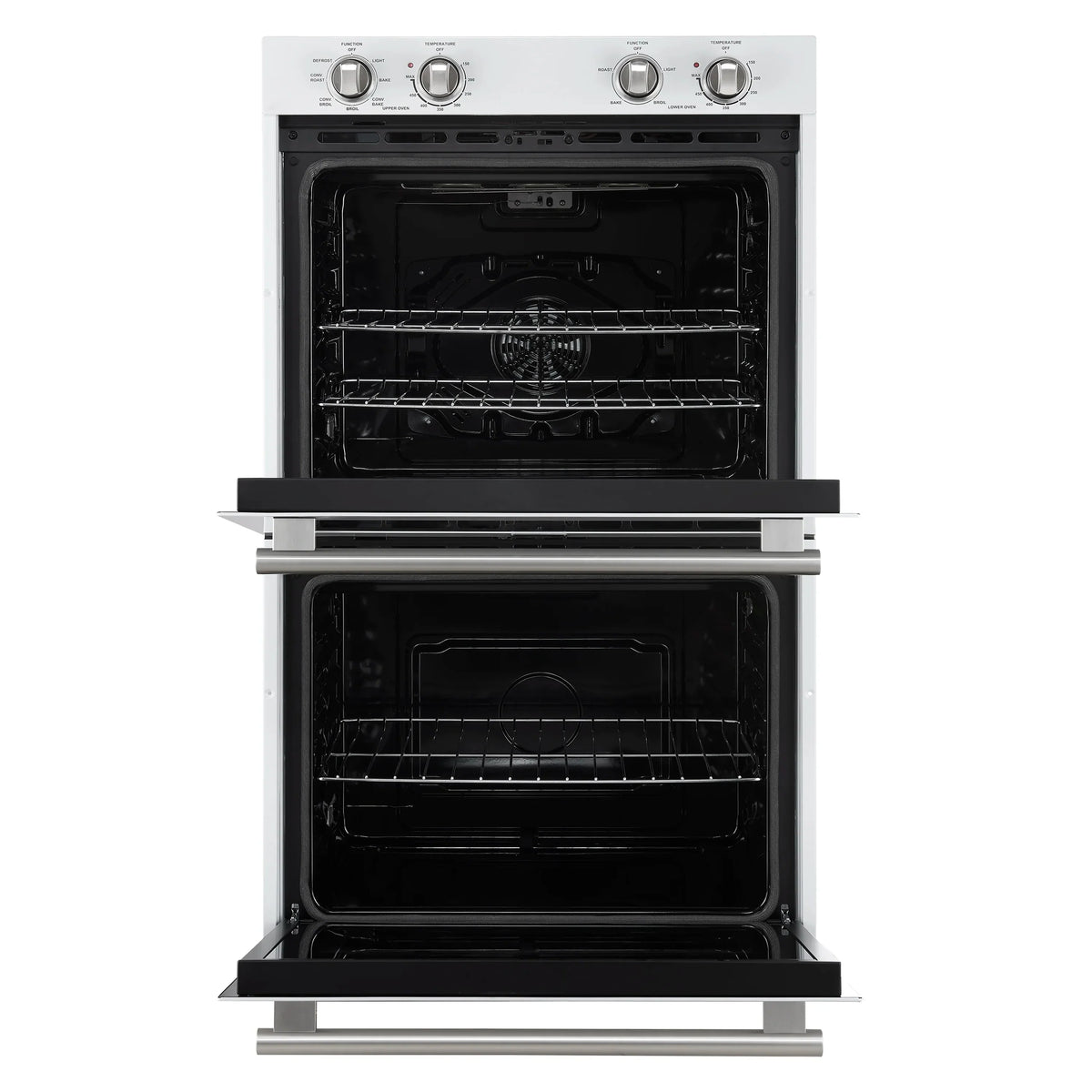 Forno 2-Piece Appliance Package - 30-Inch Vomero Double Wall Oven & 30-Inch Microwave Oven in White with Stainless Steel Trim