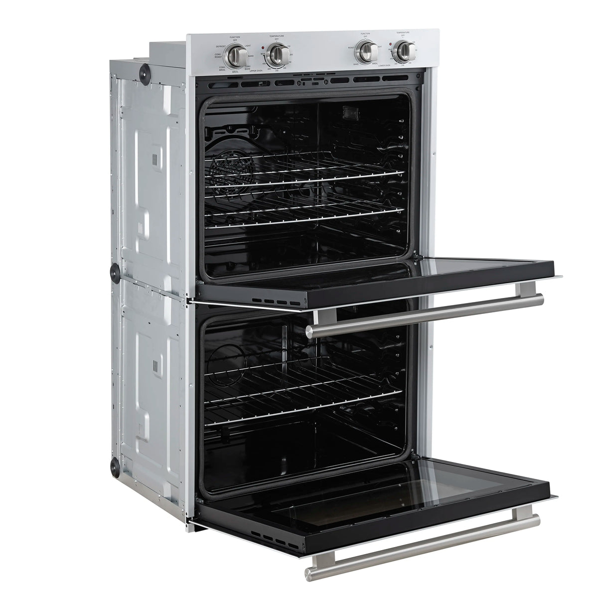 Forno 2-Piece Appliance Package - 30-Inch Vomero Double Wall Oven & 30-Inch Microwave Oven in White with Stainless Steel Trim