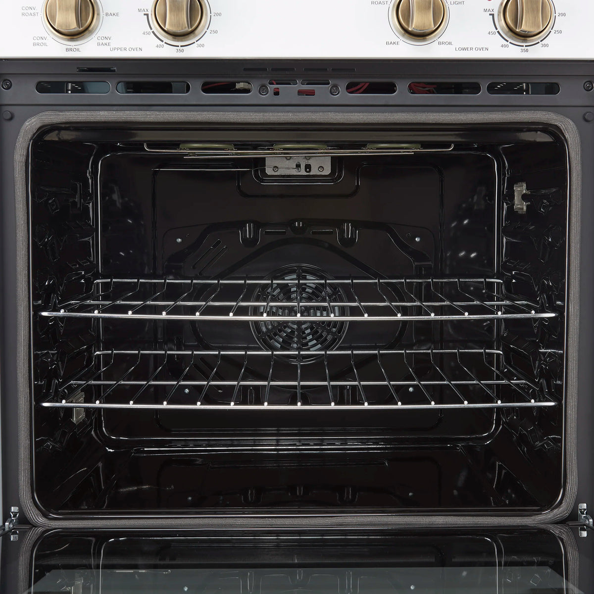 Forno Vomero 30-Inch Double Wall Oven with 10 cu.ft Total Capacity in White with Stainless Steel Handle (FBOEL1324-30WHT)