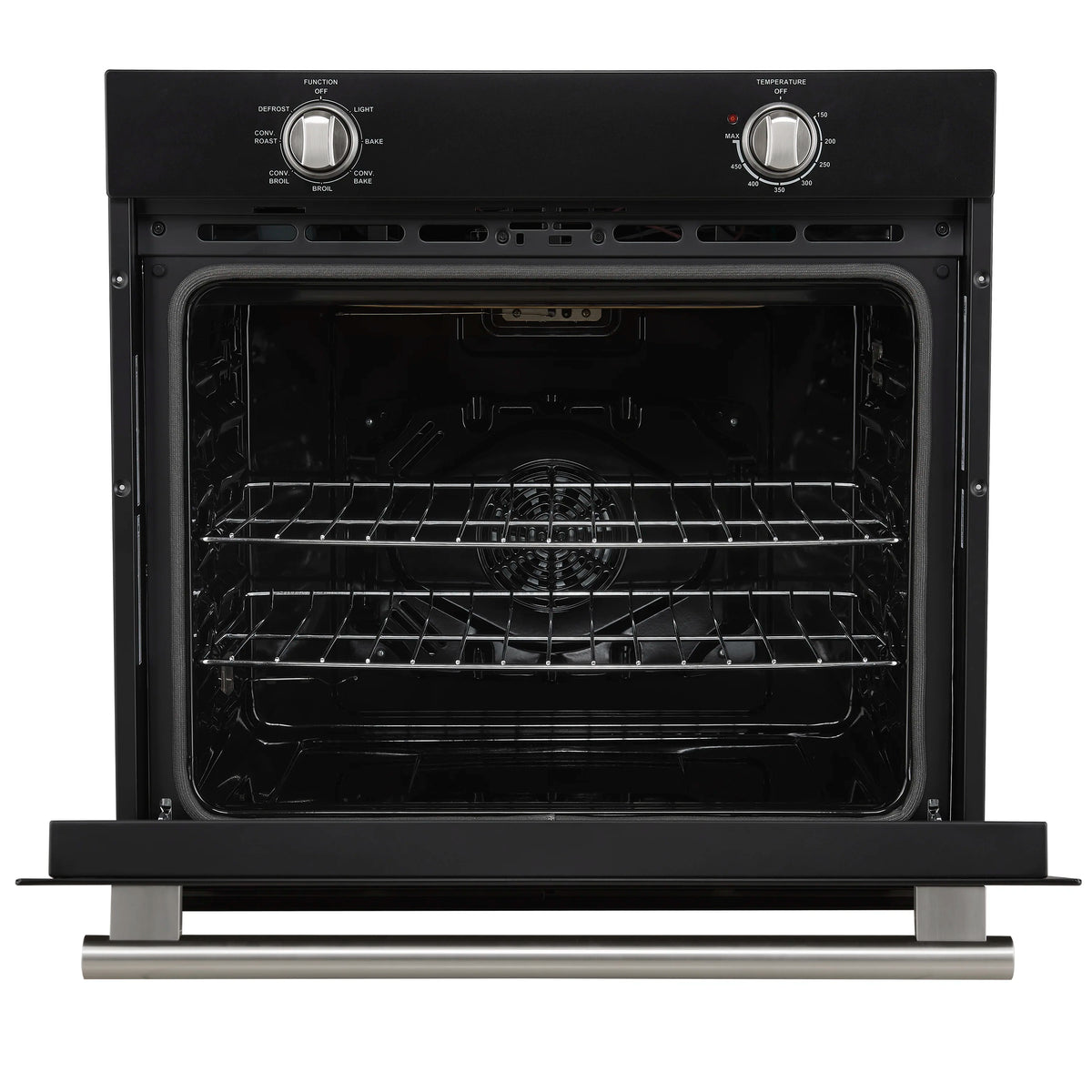 Forno Vomero 30-Inch Wall Oven with 5 cu.ft Total Capacity in Black with Stainless Steel Handle (FBOEL1370-30BLK)