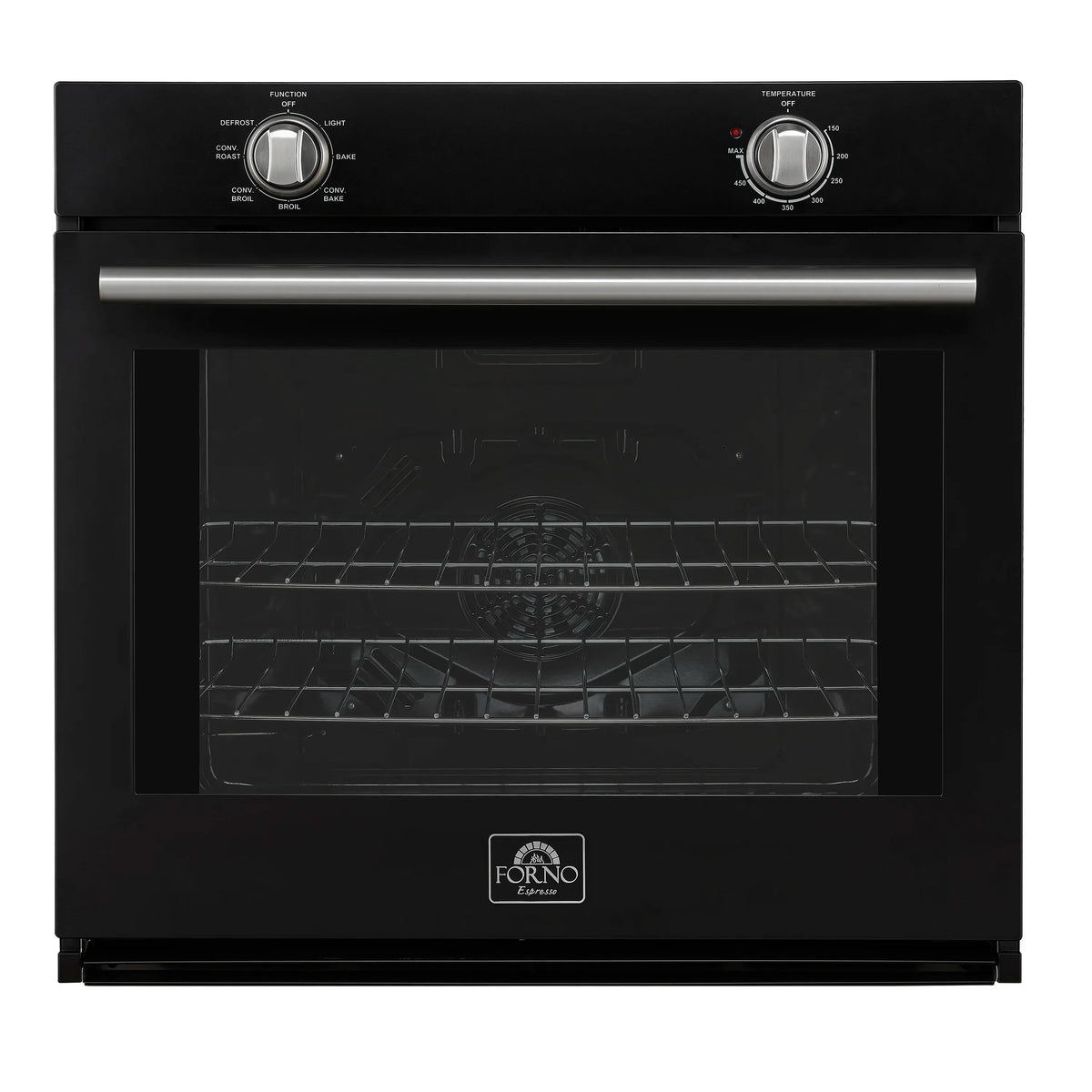Forno 2-Piece Appliance Package - 30-Inch Vomero Wall Oven & 30-Inch Microwave Oven in Black with Stainless Steel Trim