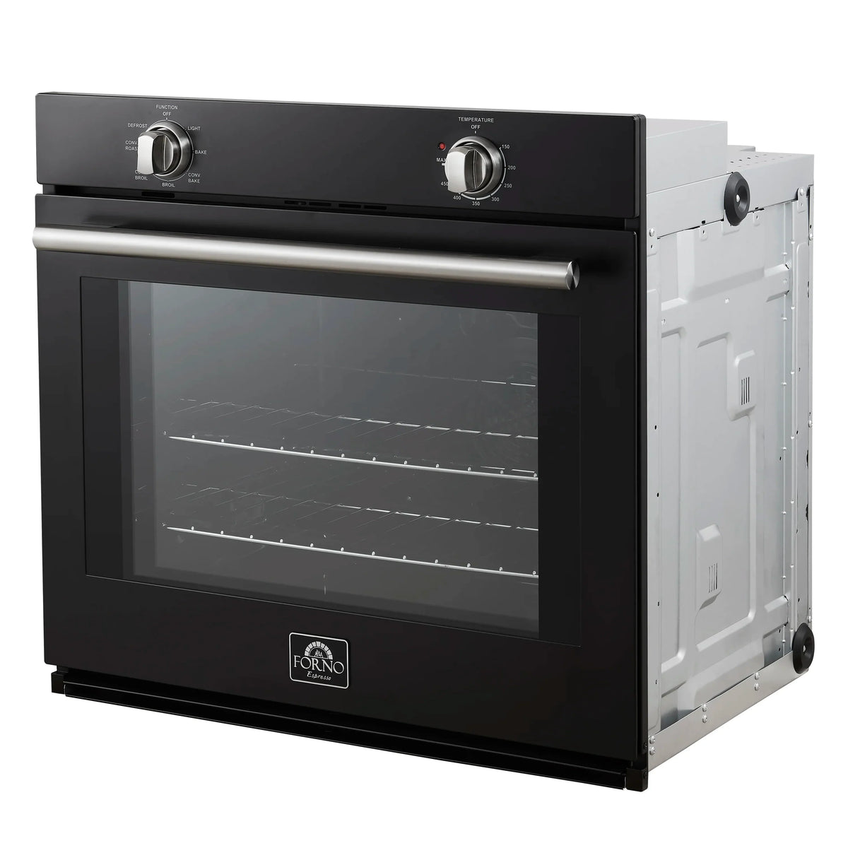 Forno 2-Piece Appliance Package - 30-Inch Vomero Wall Oven & 30-Inch Microwave Oven in Black with Stainless Steel Trim