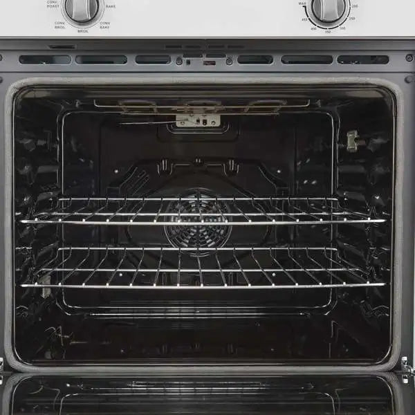 Forno Vomero 30-Inch Wall Oven with 5 cu.ft Total Capacity in White with Antique Brass Handle (FBOEL1370-30WHT)