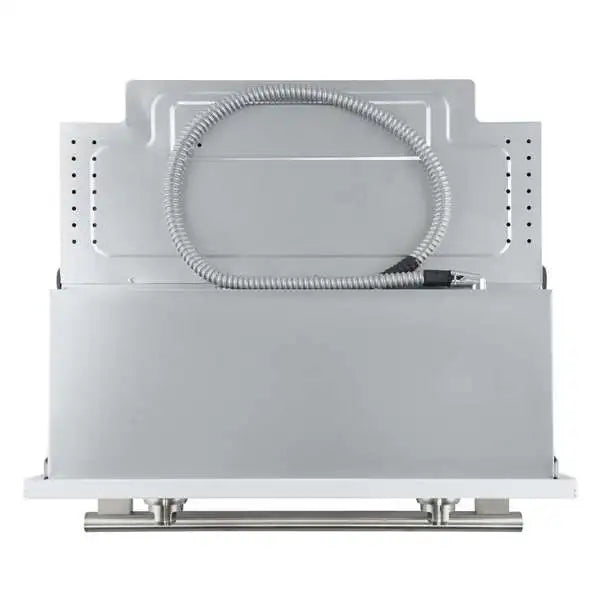 Forno Vomero 30-Inch Wall Oven with 5 cu.ft Total Capacity in White with Antique Brass Handle (FBOEL1370-30WHT)