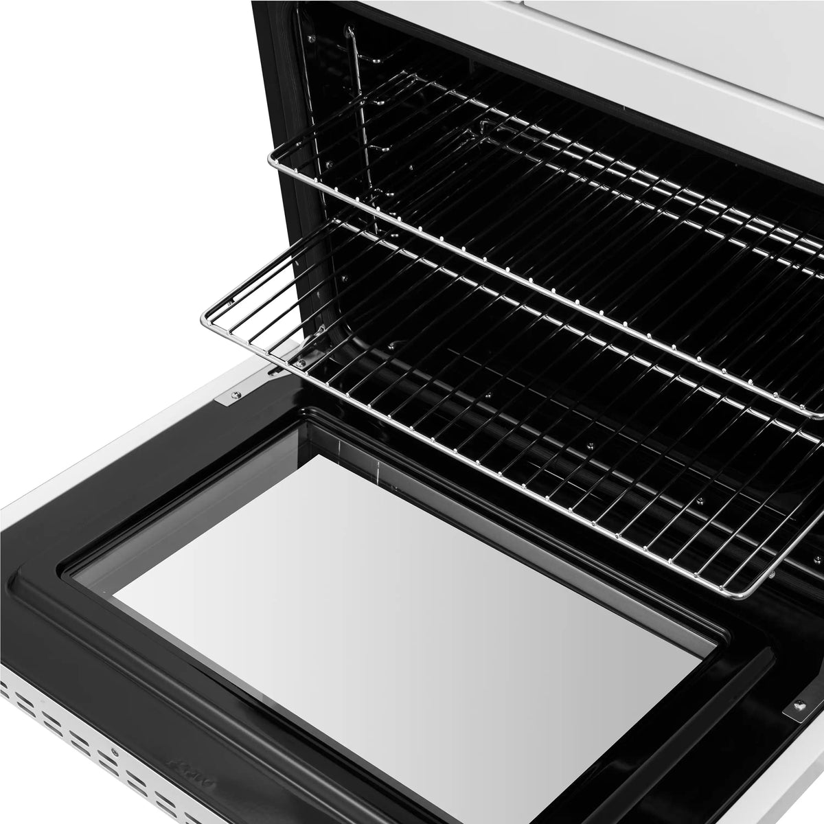 Forno 2-Piece Appliance Package - 30-Inch Asti French Door Double Electric Wall Oven & 30-Inch Microwave Oven in White with Antique Brass Trim