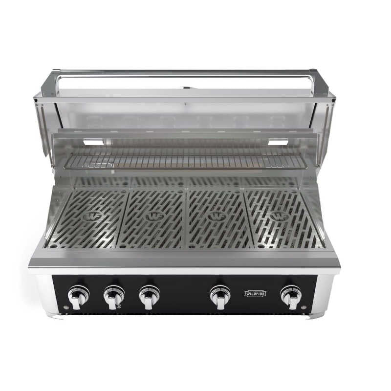 Wildfire Ranch Pro 42 Inch Black 304 Stainless Steel Built In Gas Grill - Chrome Black Accents