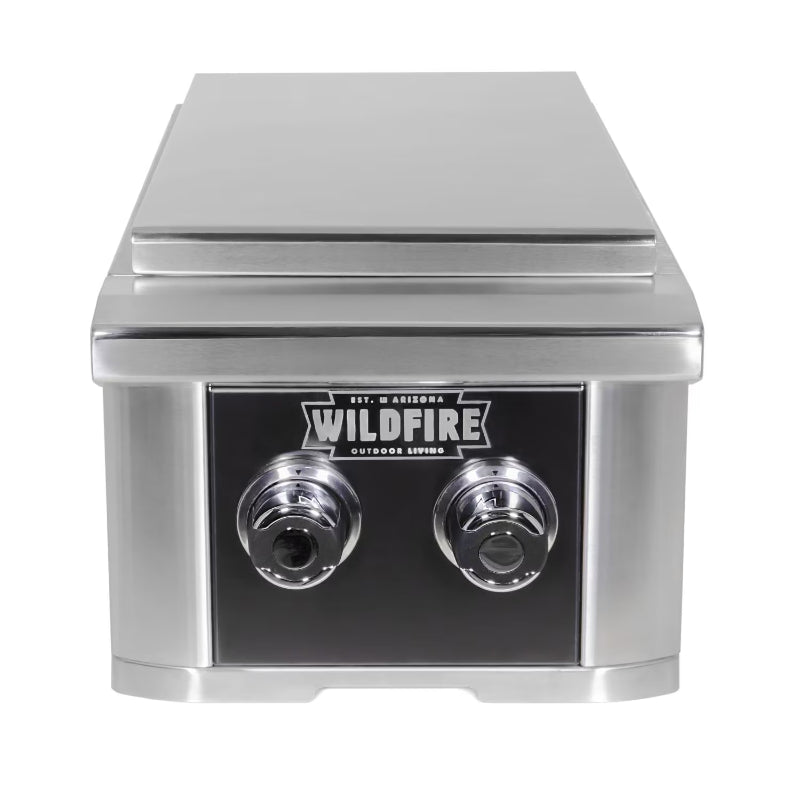 Wildfire Ranch Pro Black Stainless Steel Built-In Double Burner