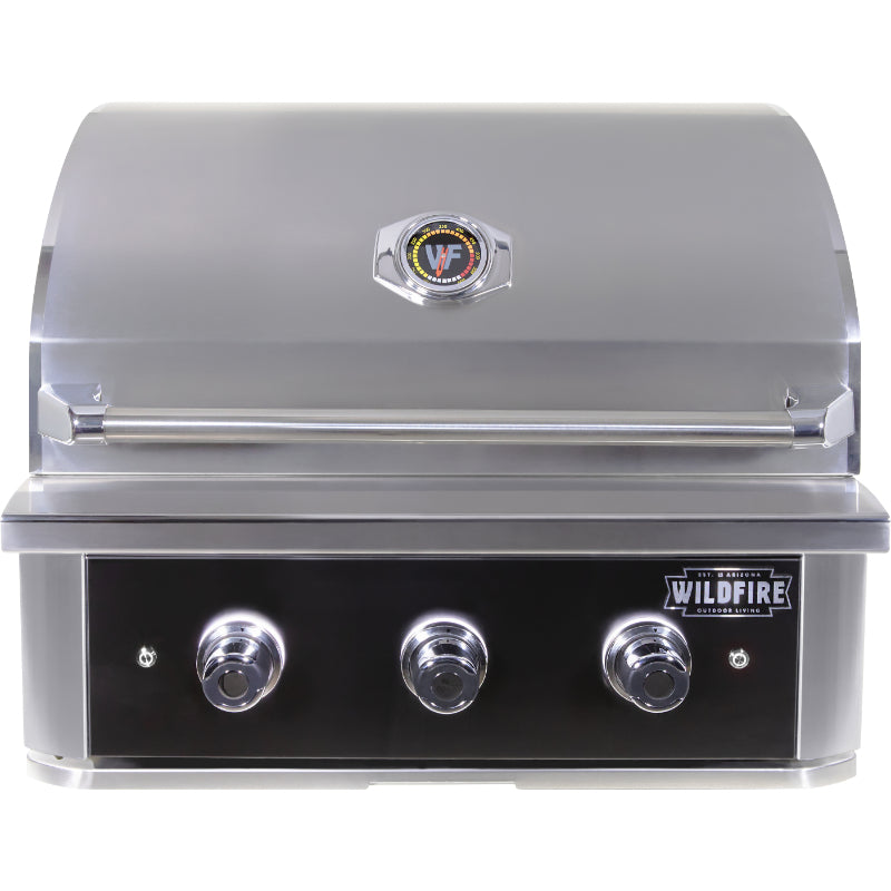 Wildfire Ranch Pro 30 Inch Black 304 Stainless Steel Built In Gas Grill
