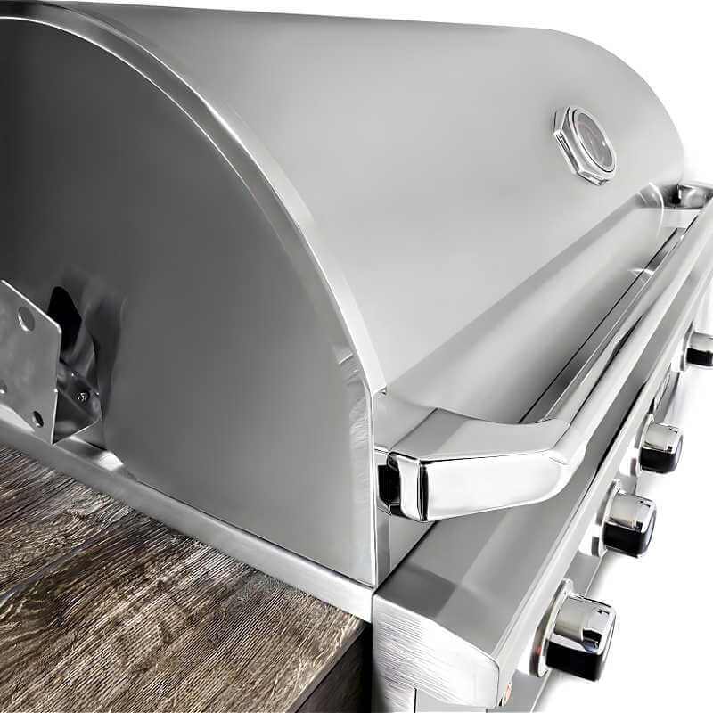 Wildfire Ranch Pro 30 Inch 304 Stainless Steel Built In Gas Grill - Brushed Bronze Accents