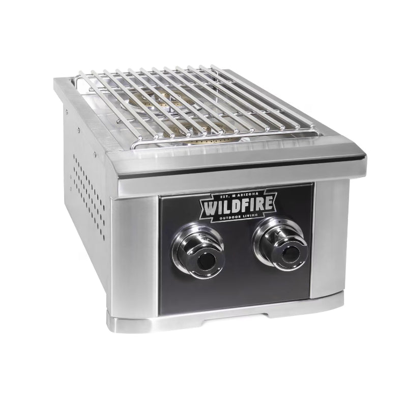 Wildfire Ranch Pro Black Stainless Steel Built-In Double Burner