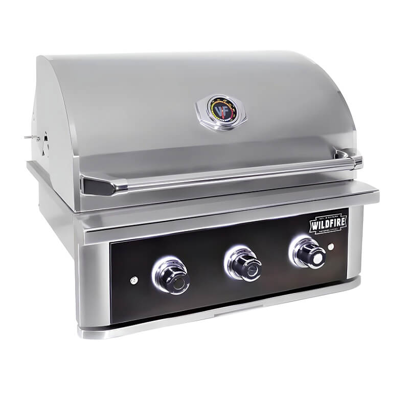 Wildfire Ranch Pro 30 Inch Black 304 Stainless Steel Built In Gas Grill