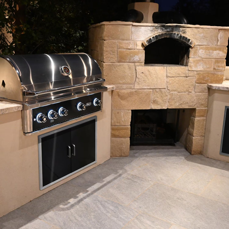 Wildfire Ranch Pro 42 Inch Black 304 Stainless Steel Built In Gas Grill