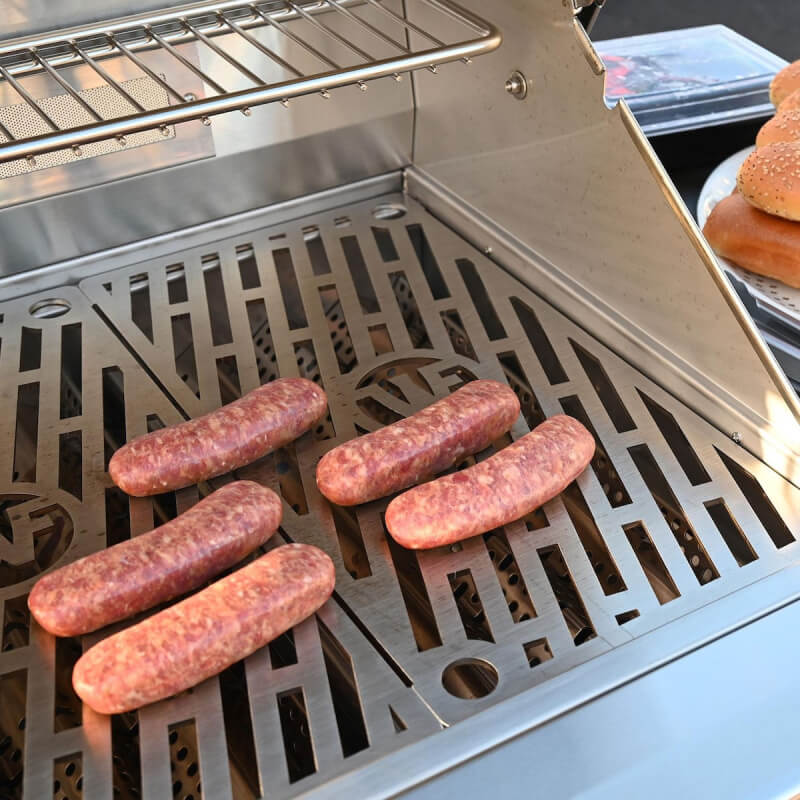 Wildfire Ranch Pro 30 Inch 304 Stainless Steel Built In Gas Grill - Brushed Stainless Steel Accents
