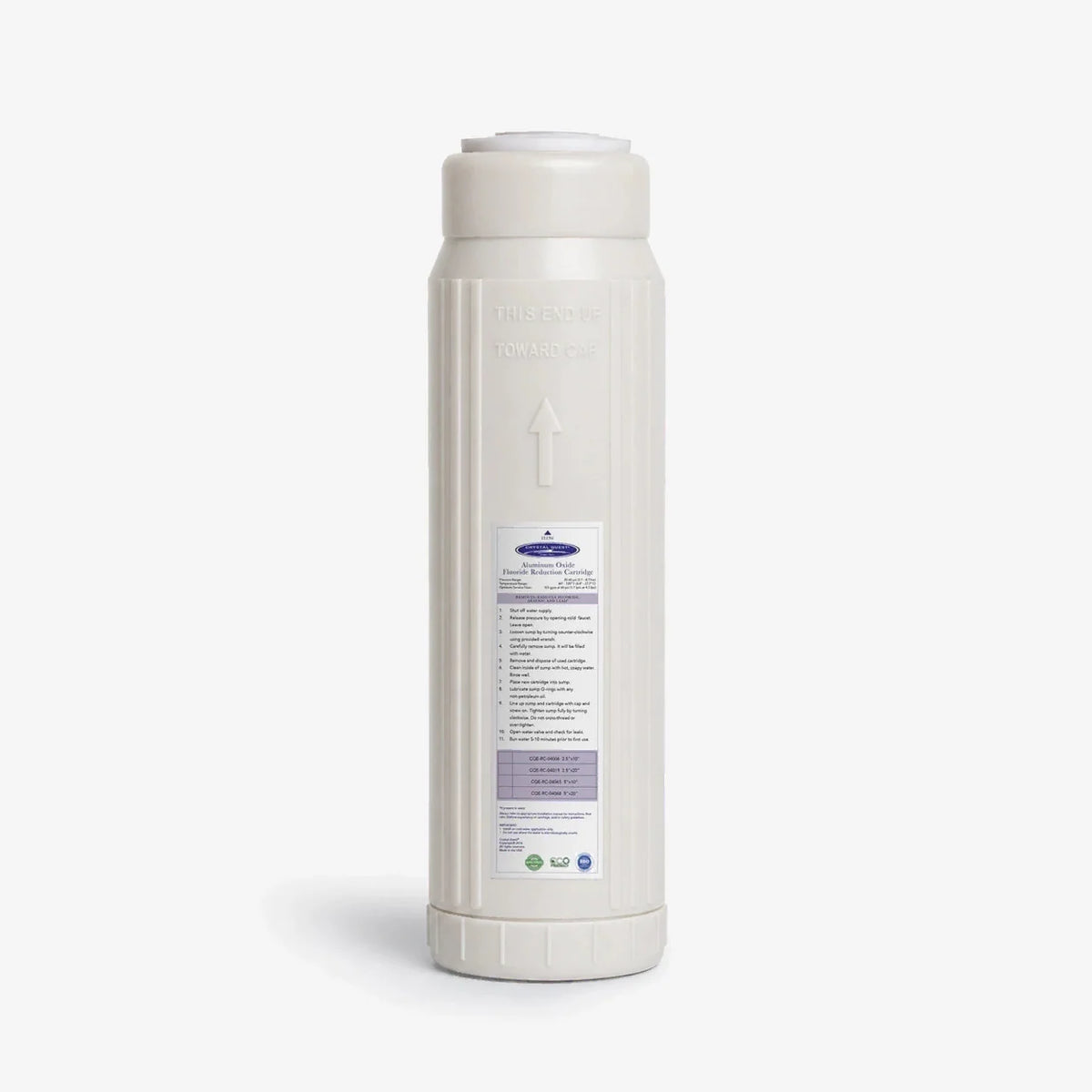 Crystal Quest Aluminum Oxide Fluoride Reduction Replacement Filter Cartridge, 0.5 to 6 GPM