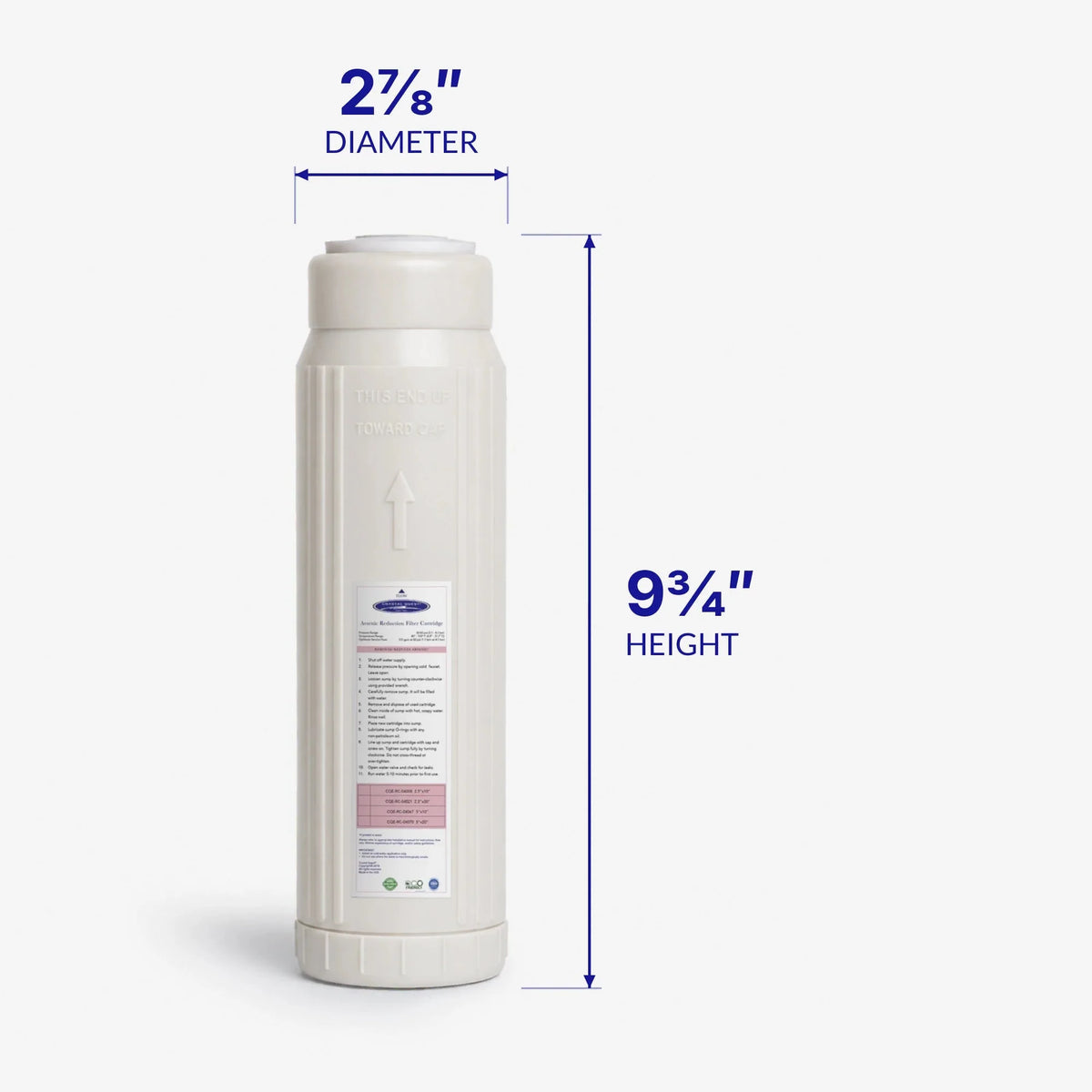 Crystal Quest Arsenic Removal Replacement Filter Cartridge, 0.5 to 6 GPM