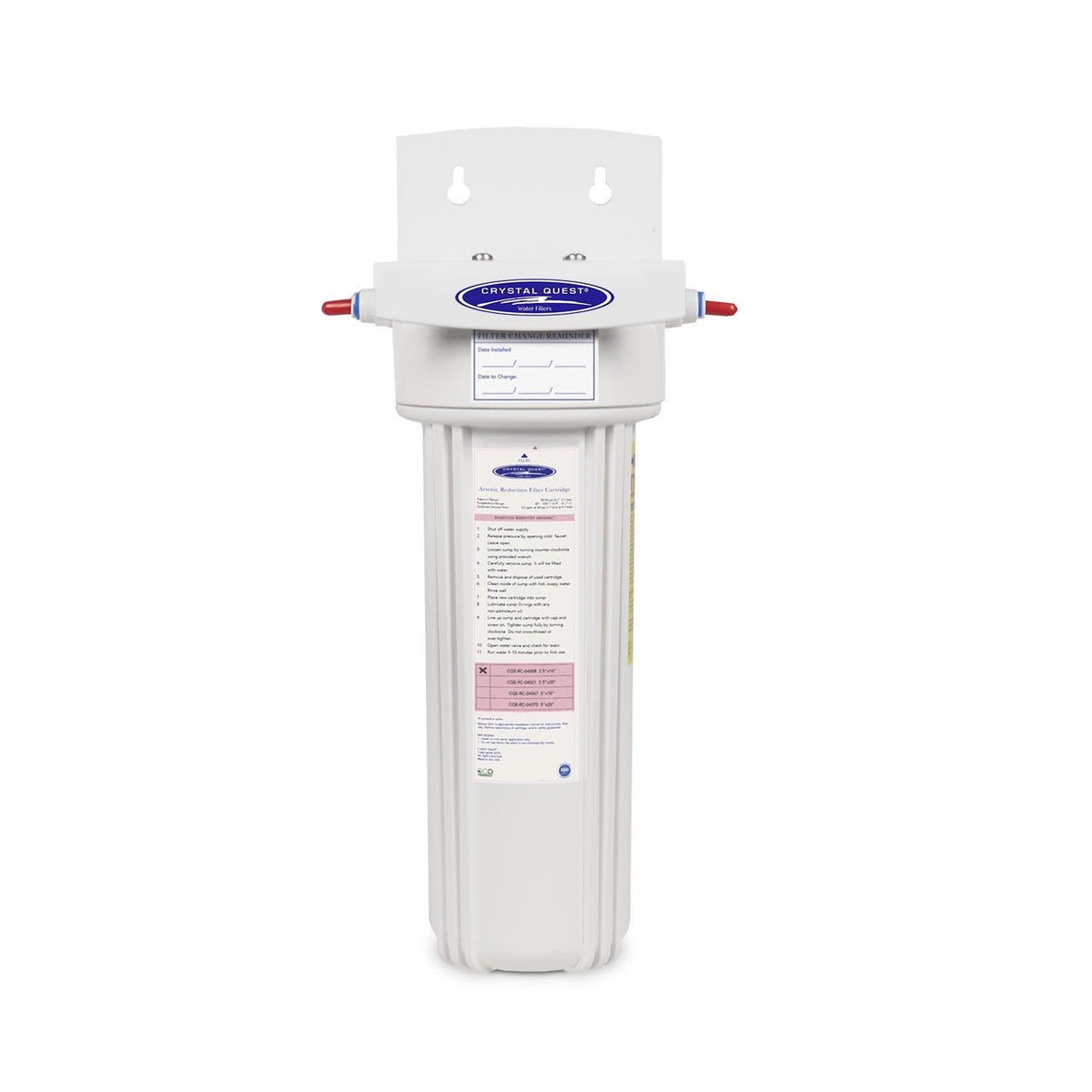 Crystal Quest Arsenic Removal Refrigerator / In-Line Water Filter System (CQE-RF-00706)