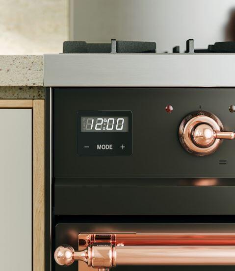 ILVE Nostalgie II 30-Inch Dual Fuel Freestanding Range in Custom RAL with Copper Trim (UP30NMPRAPLP)