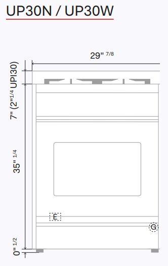 ILVE Nostalgie II 30-Inch Dual Fuel Freestanding Range in Custom RAL with Chrome Trim (UP30NMPRACLP)