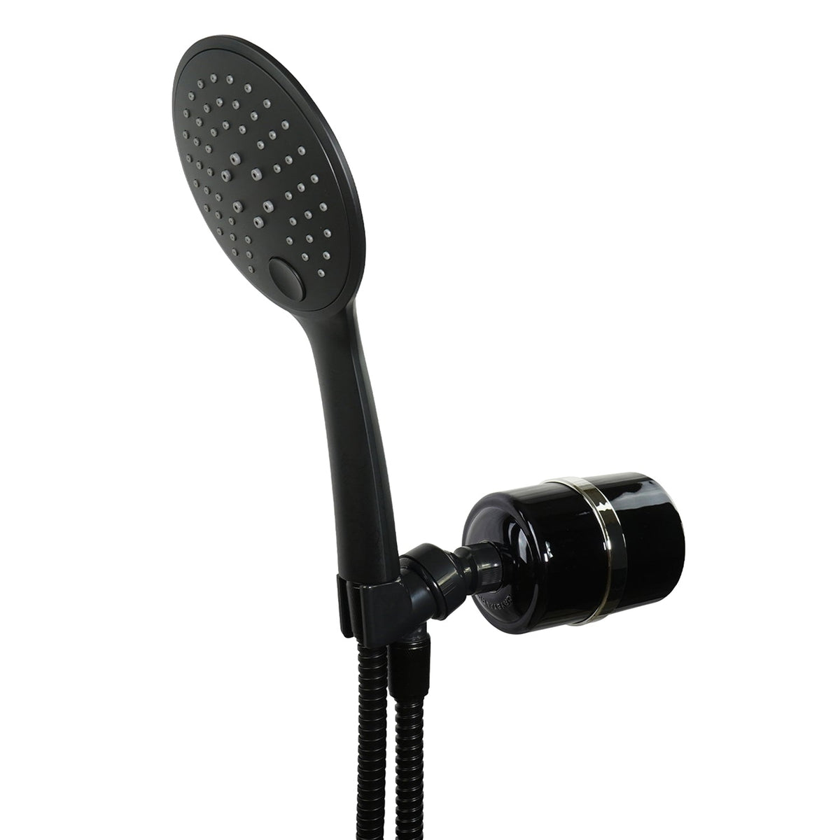 Crystal Quest Handheld Shower Filter, 3-Spray Massage Head, 5.75 ft Hose, 2 GPM