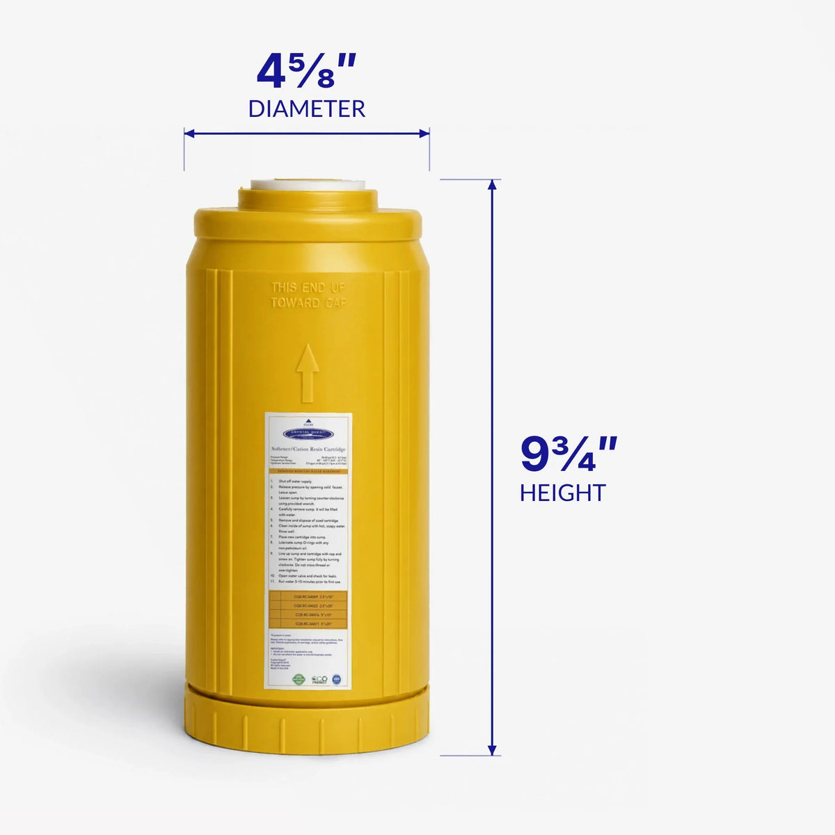 Crystal Quest Cation Resin Water Softening Filter Cartridge