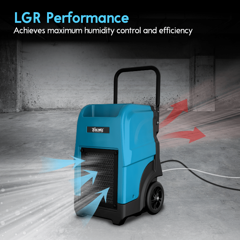 XPOWER Viking LGR commercial dehumidifier CD-90L - feature infographic 1
