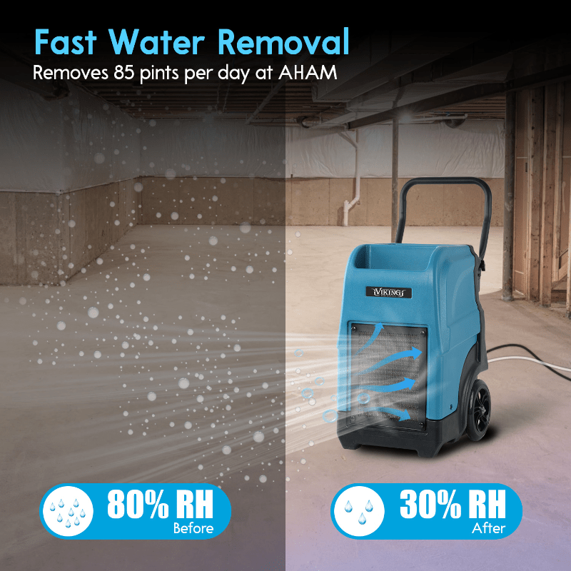XPOWER Viking LGR commercial dehumidifier CD-90L - feature infographic 2