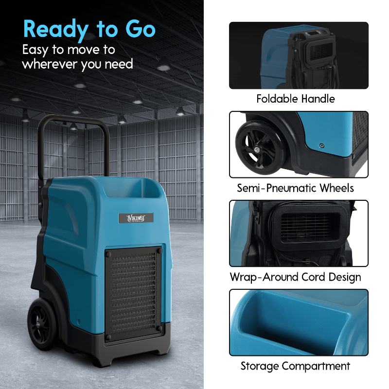 XPOWER Viking LGR commercial dehumidifier CD-90L - feature infographic 5
