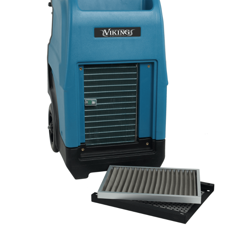 XPOWER Viking LGR commercial dehumidifier CD-90L - open filter tray