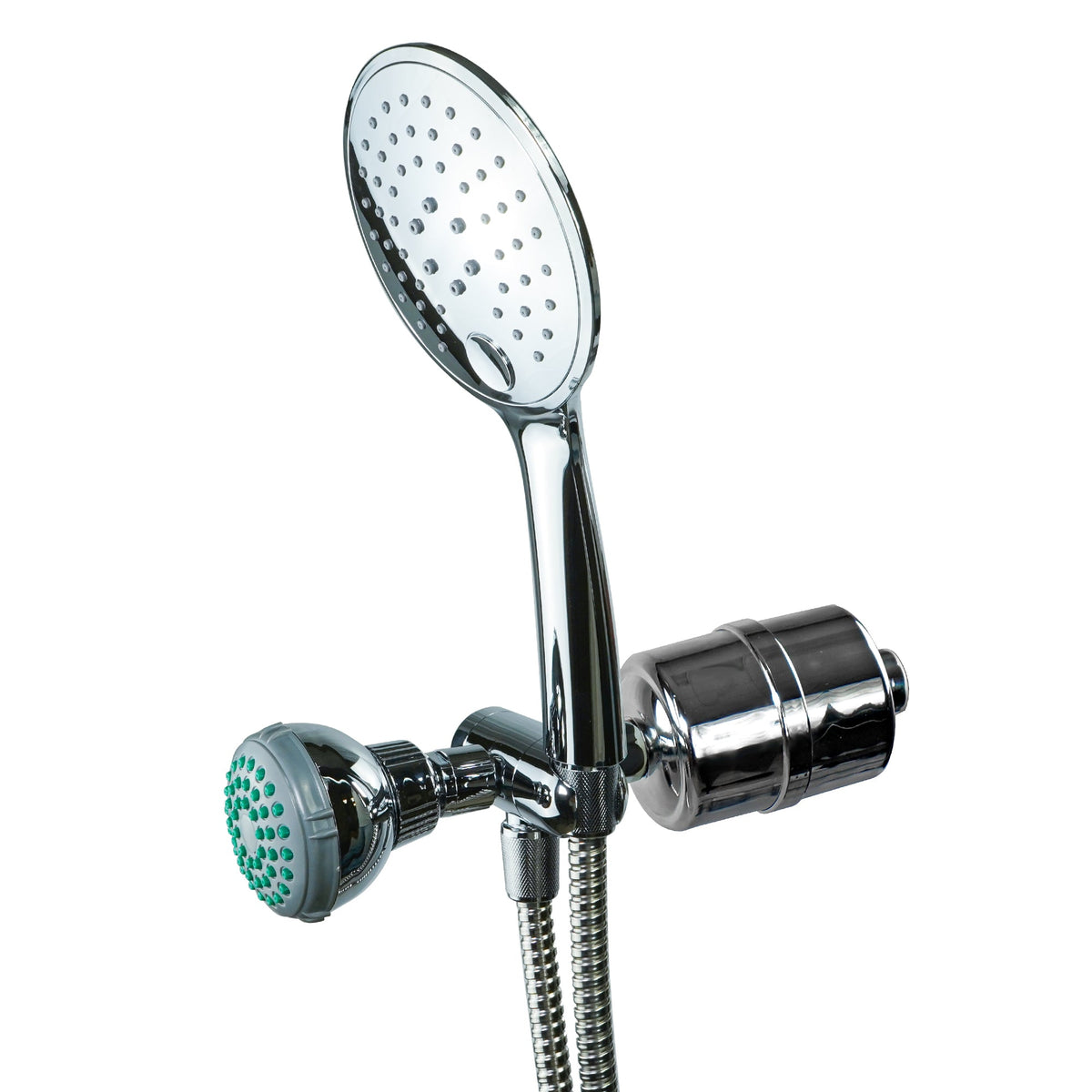 Crystal Quest 2-in-1 Handheld and Shower Head Combo Filter, 3-Way Diverter, 2 GPM