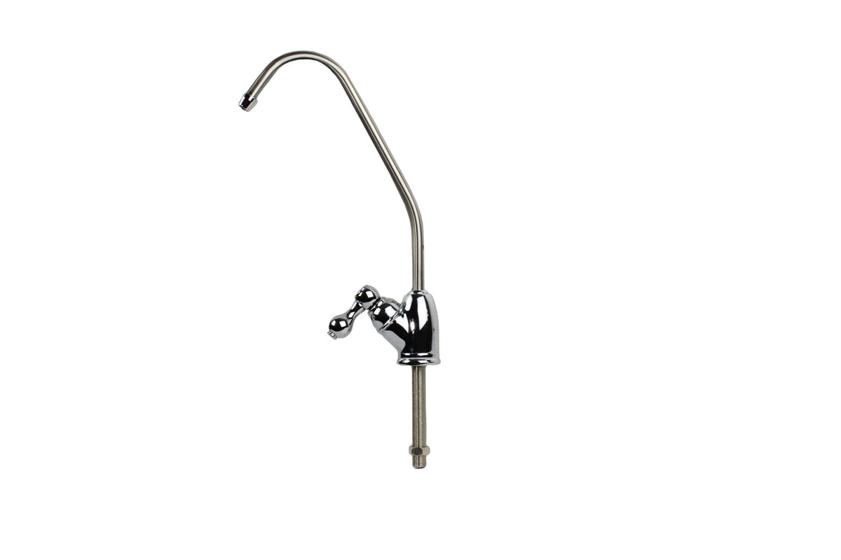 Crystal Quest Chrome Faucet, 1/4" Tube, European Handle (CQE-PT-03003)