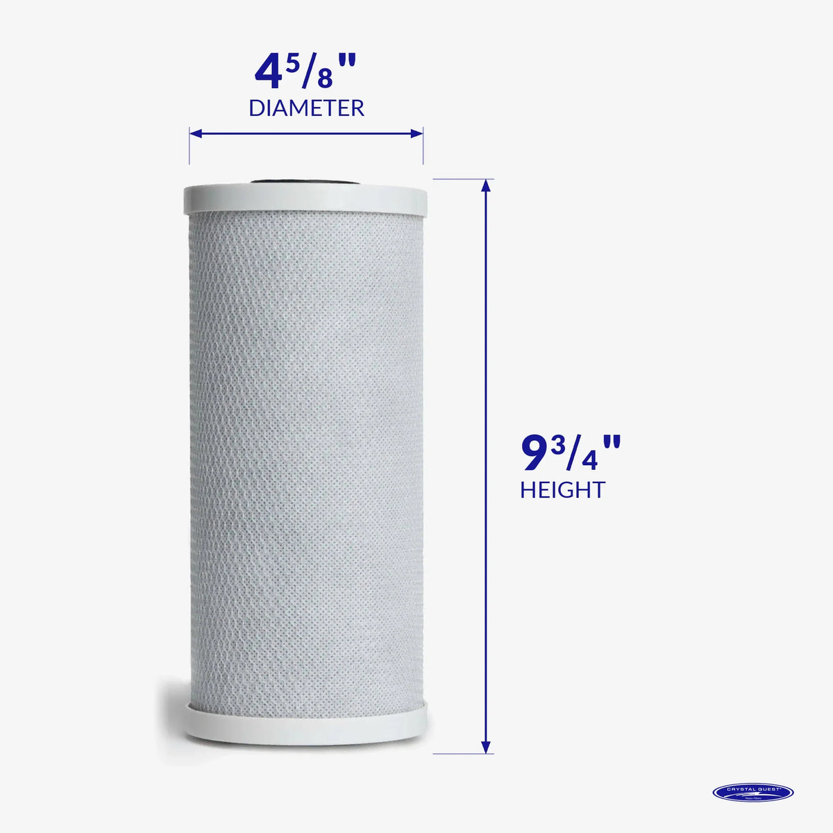 Crystal Quest Coconut Based Carbon Block Filter Cartridge, 5 Micron