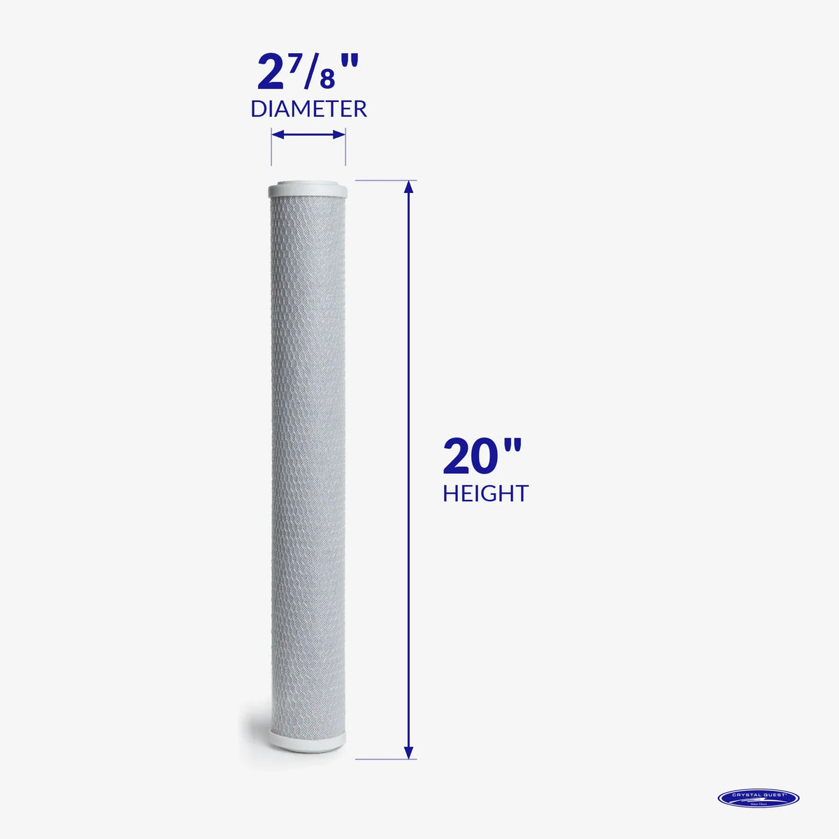 Crystal Quest Coconut Based Carbon Block Filter Cartridge, 5 Micron