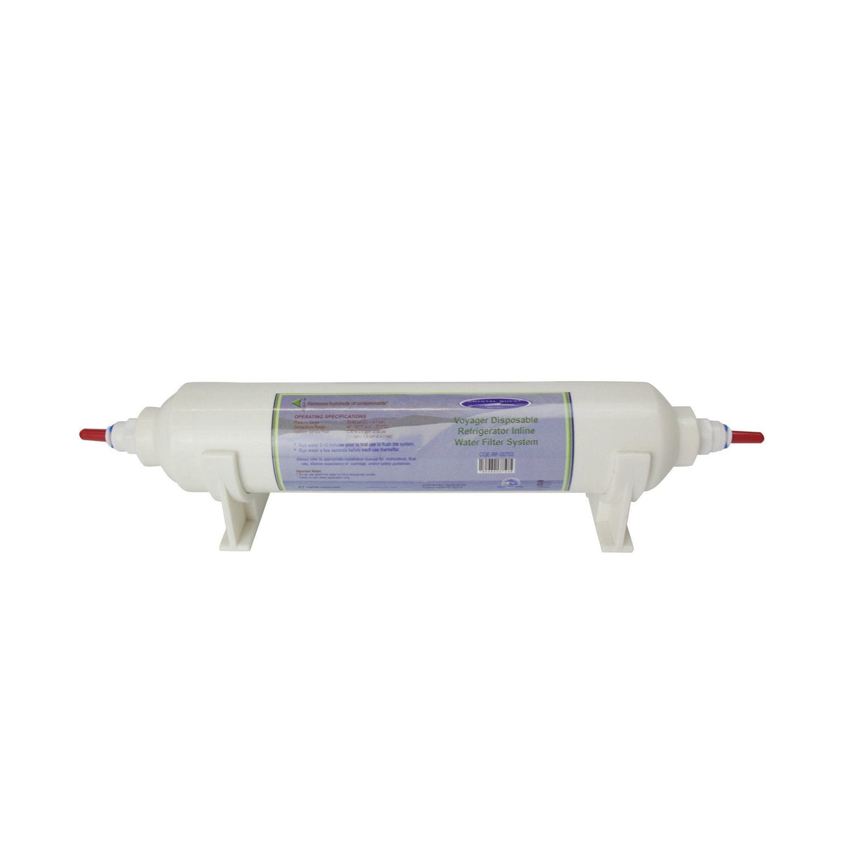 Crystal Quest Commercial Small Inline Disposable Water Filter, 4 Stage, 1/4" Quick Connect (CQE-CO-02000)