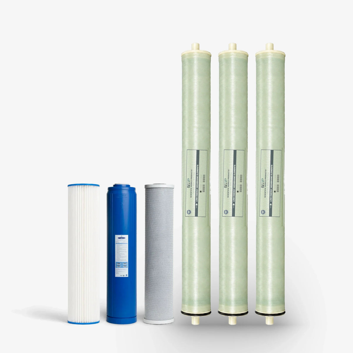 Crystal Quest Whole House RO Replacement Filter Pack, 4000 and 5000 GPD Systems