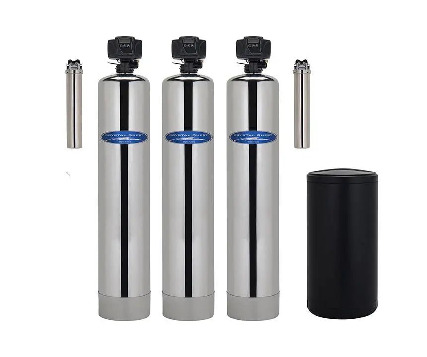 Crystal Quest Water Softener Fluoride Multistage Whole House Water Filter System