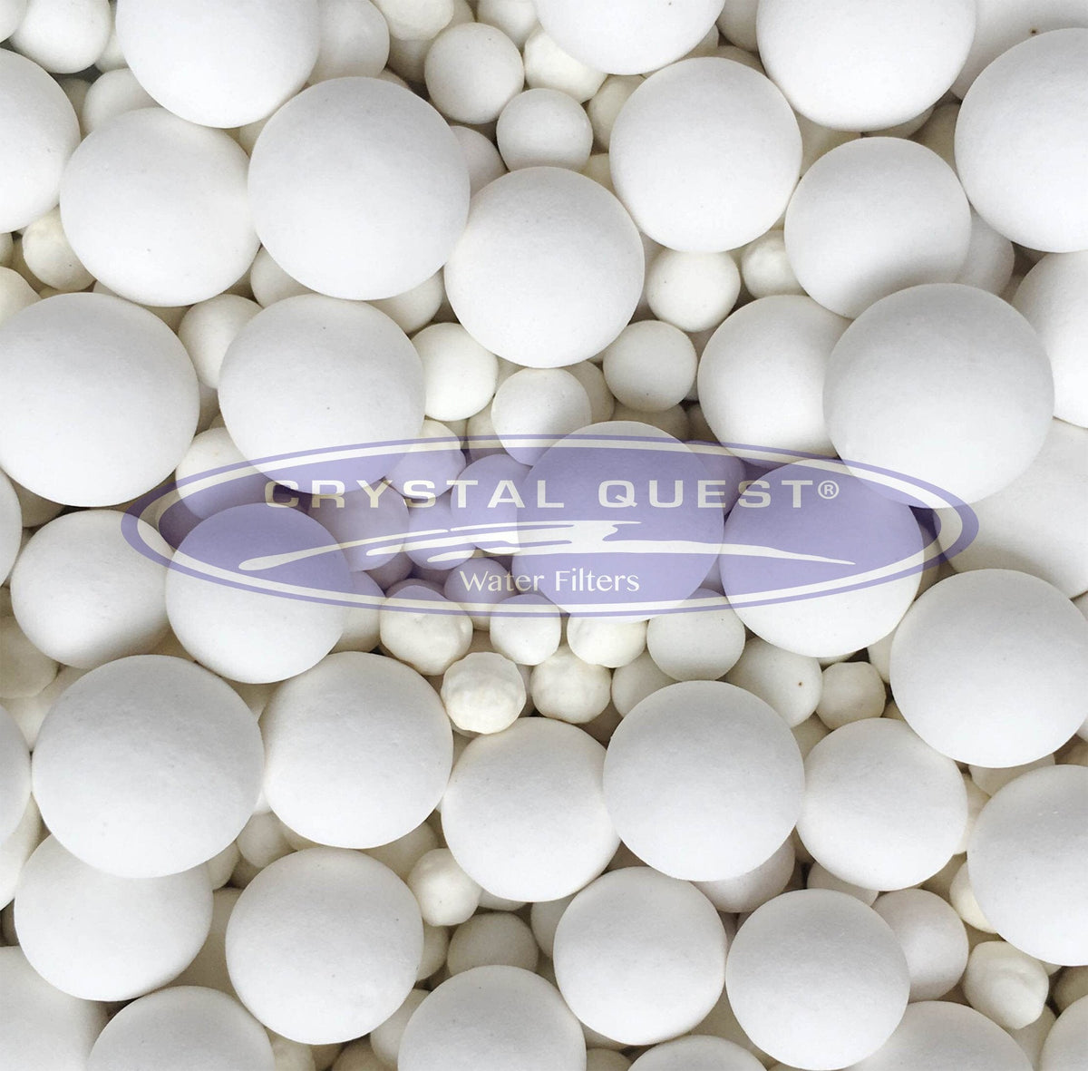 Crystal Quest White Ceramic Balls, Filtration Media, Per Pound