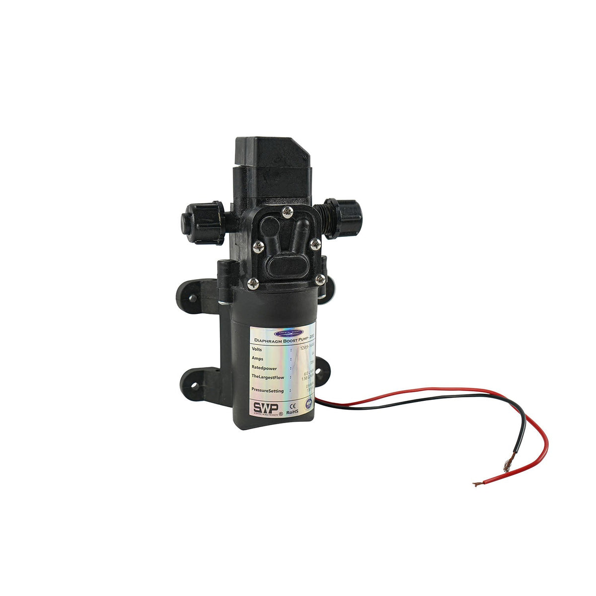 Crystal Quest Diaphragm Booster Pump for RO Systems, Diaphragm Pump 100, 200, 400 or 600