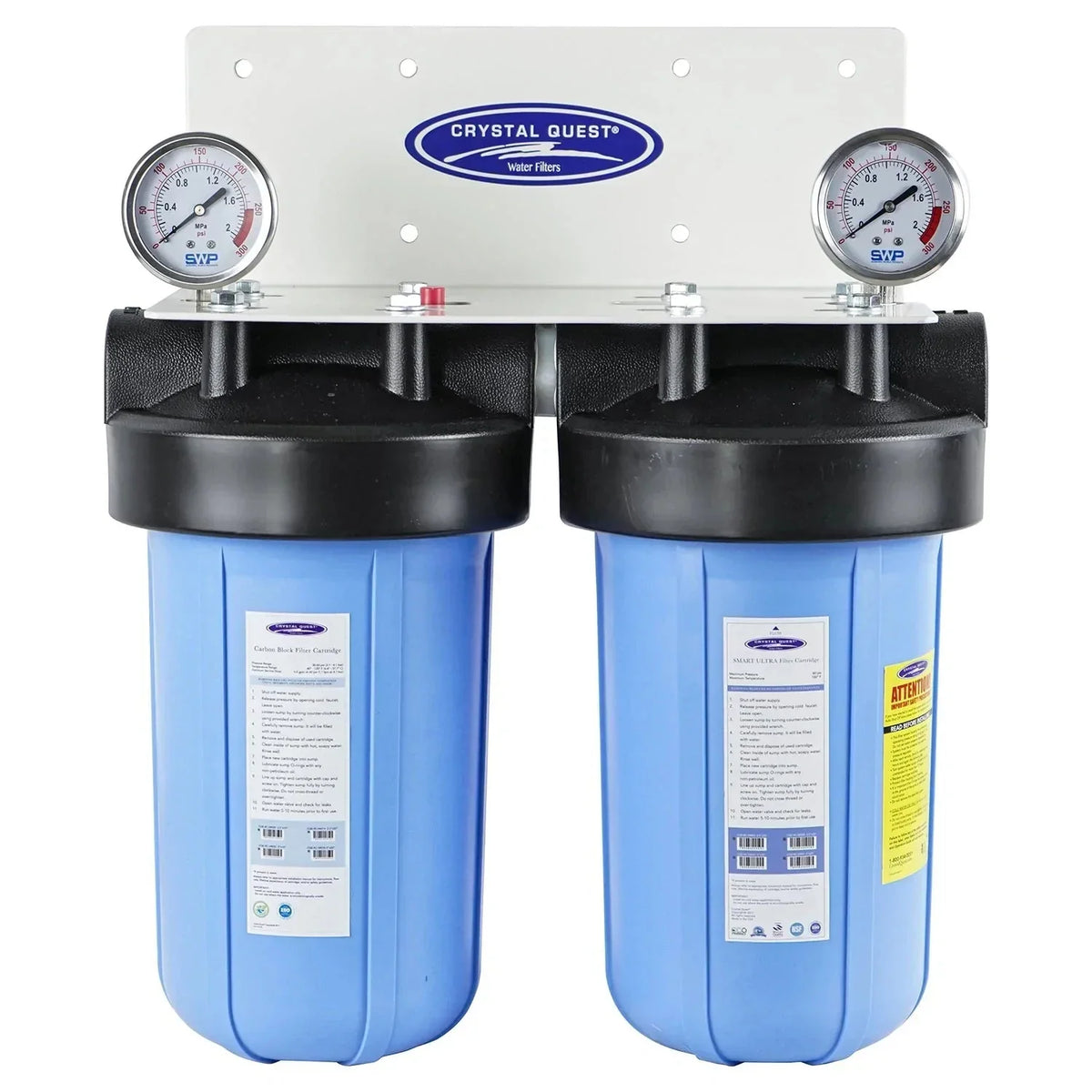 Crystal Quest Compact Whole House Water Filter, Metal Removal, Iron, Manganese & Hydrogen Sulfide, 2-4 GPM