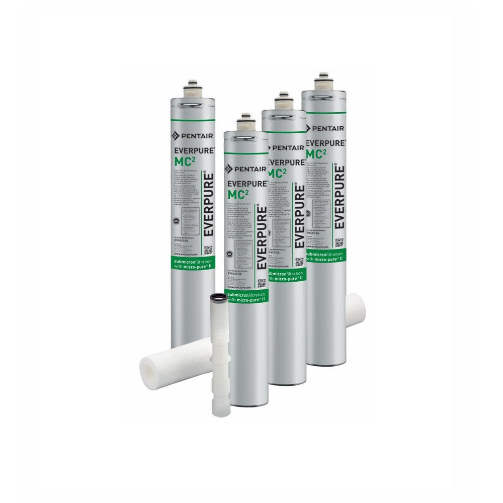 Everpure EV962828 Quad-MC² Water Filter Cartridge Kit, Quad-MC² Replacement Cartridge Kit