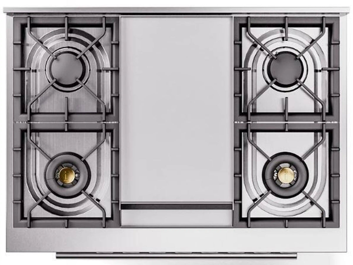 ILVE 36-Inch Professional Plus II Freestanding Propane Gas Dual Fuel Range with 6 Sealed Burner in Black (UP36FWMPBKLP)