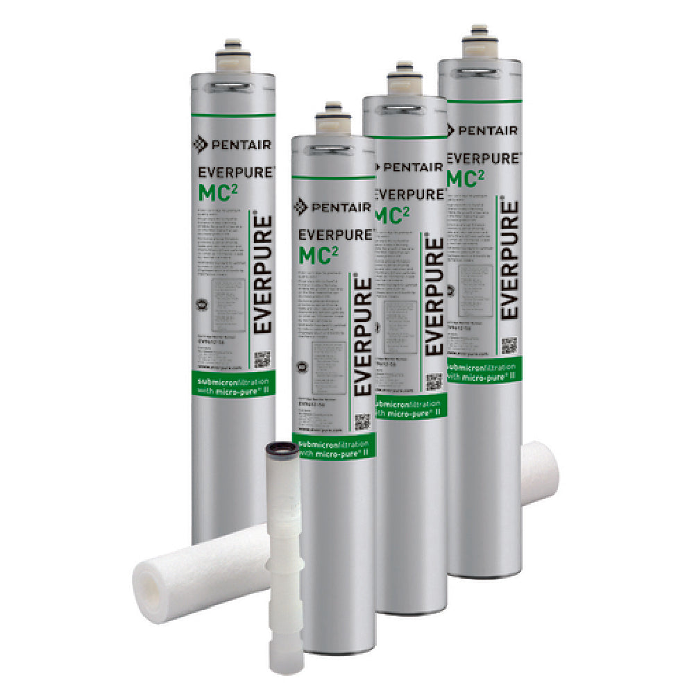 Everpure EV962828 Quad-MC² Water Filter Cartridge Kit, Quad-MC² Replacement Cartridge Kit