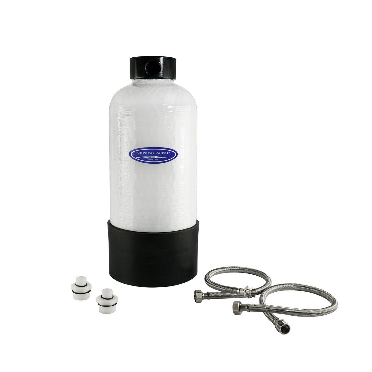 Crystal Quest Inline Under Sink Water Filter, 8 GPM, Fiberglass or Stainless Steel Tank
