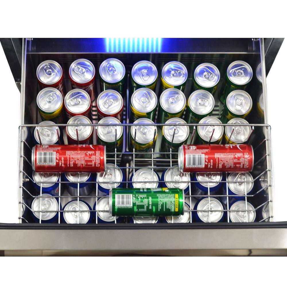 Forno 24-Inch Built-In Compressor Wine Cooler - Dual Zone - 108 Bottles (FWCDR6628-24S)
