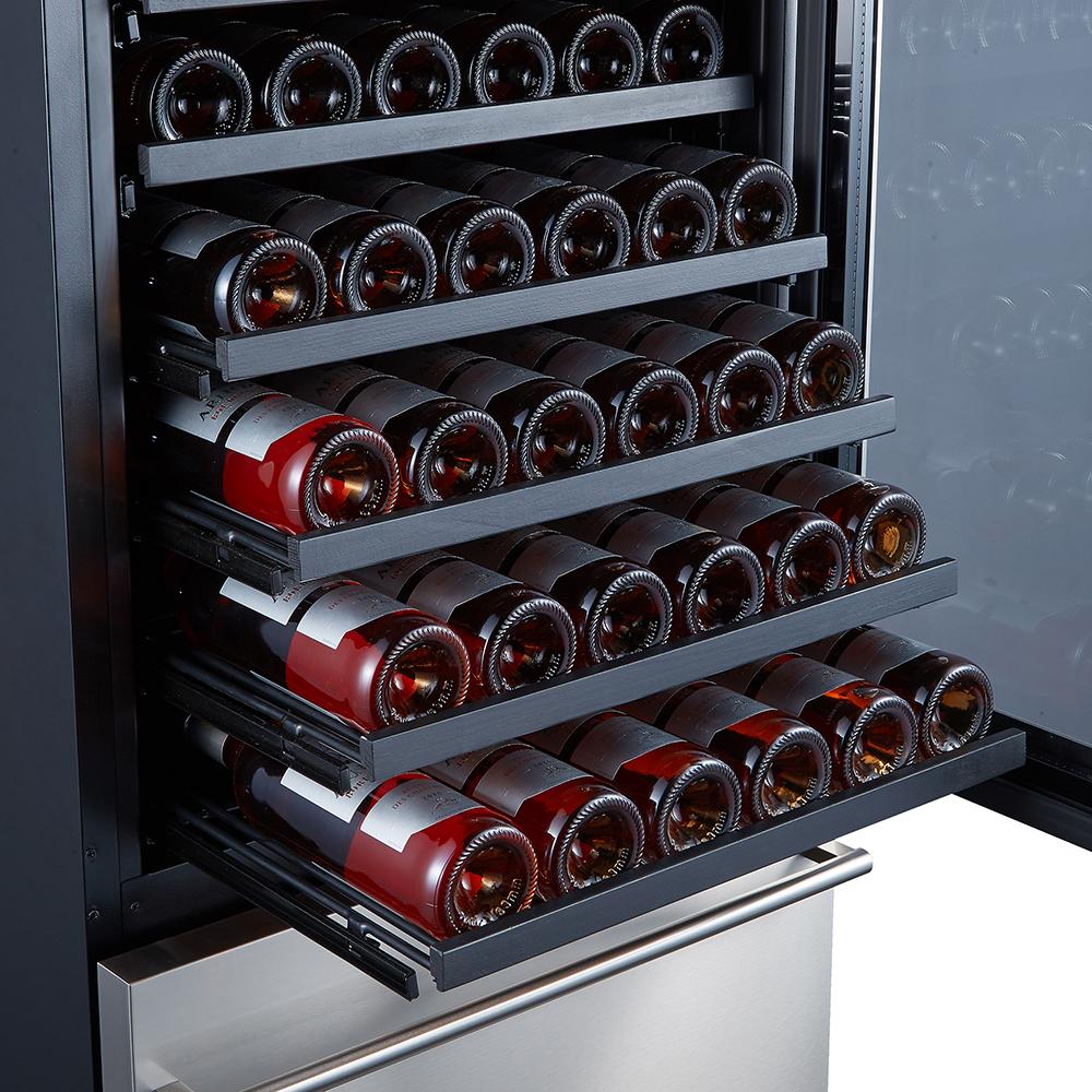 Forno 24-Inch Built-In Compressor Wine Cooler - Dual Zone - 108 Bottles (FWCDR6628-24S)