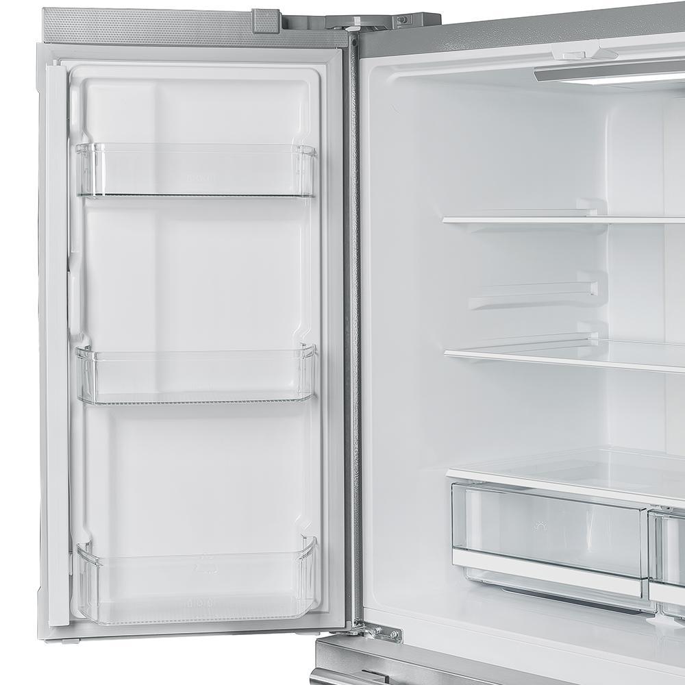 Forno 36-Inch French Door Refrigerator - 19 cu.ft with Double Freezer Drawer and Ice Maker - with 4-Inch Custom Grille (FFRBI1820-40SG)