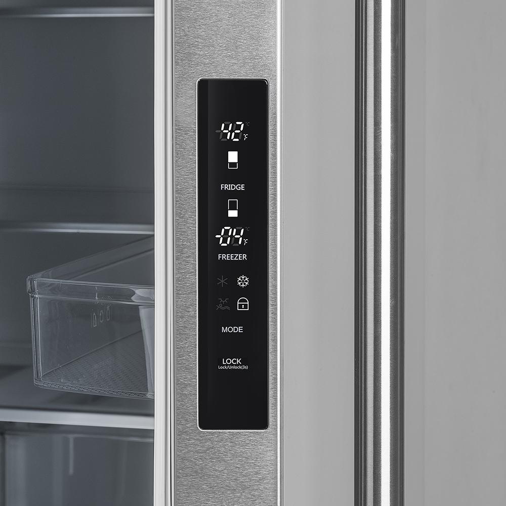 Forno 36-Inch French Door Refrigerator - 19 cu.ft with Double Freezer Drawer and Ice Maker - with 4-Inch Custom Grille (FFRBI1820-40SG)