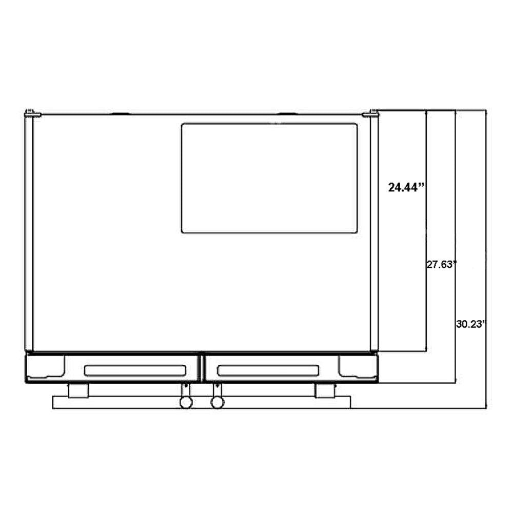 Forno 36-Inch French Door Refrigerator - 19 cu.ft with Double Freezer Drawer and Ice Maker - with 4-Inch Custom Grille (FFRBI1820-40SG)
