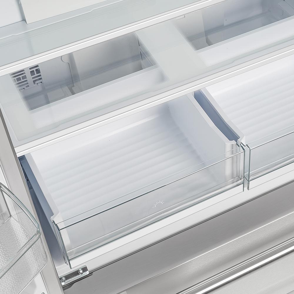Forno 36-Inch French Door Refrigerator - 19 cu.ft with Double Freezer Drawer and Ice Maker - with 4-Inch Custom Grille (FFRBI1820-40SG)