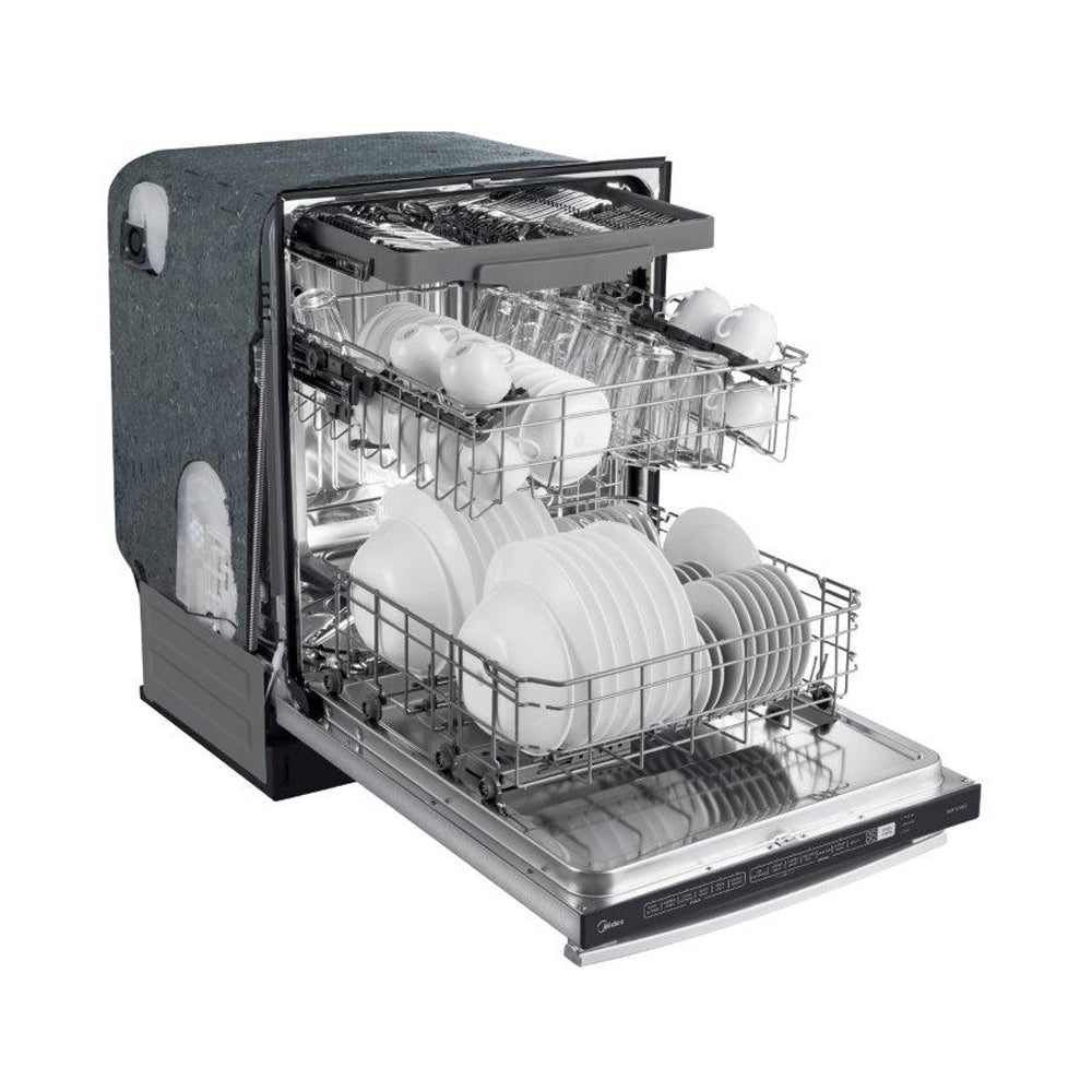 Forno 4-Piece Pro Appliance Package - 48-Inch Dual Fuel Range, Refrigerator, 24-Inch Microwave Drawer, & 3-Rack Dishwasher in Stainless Steel