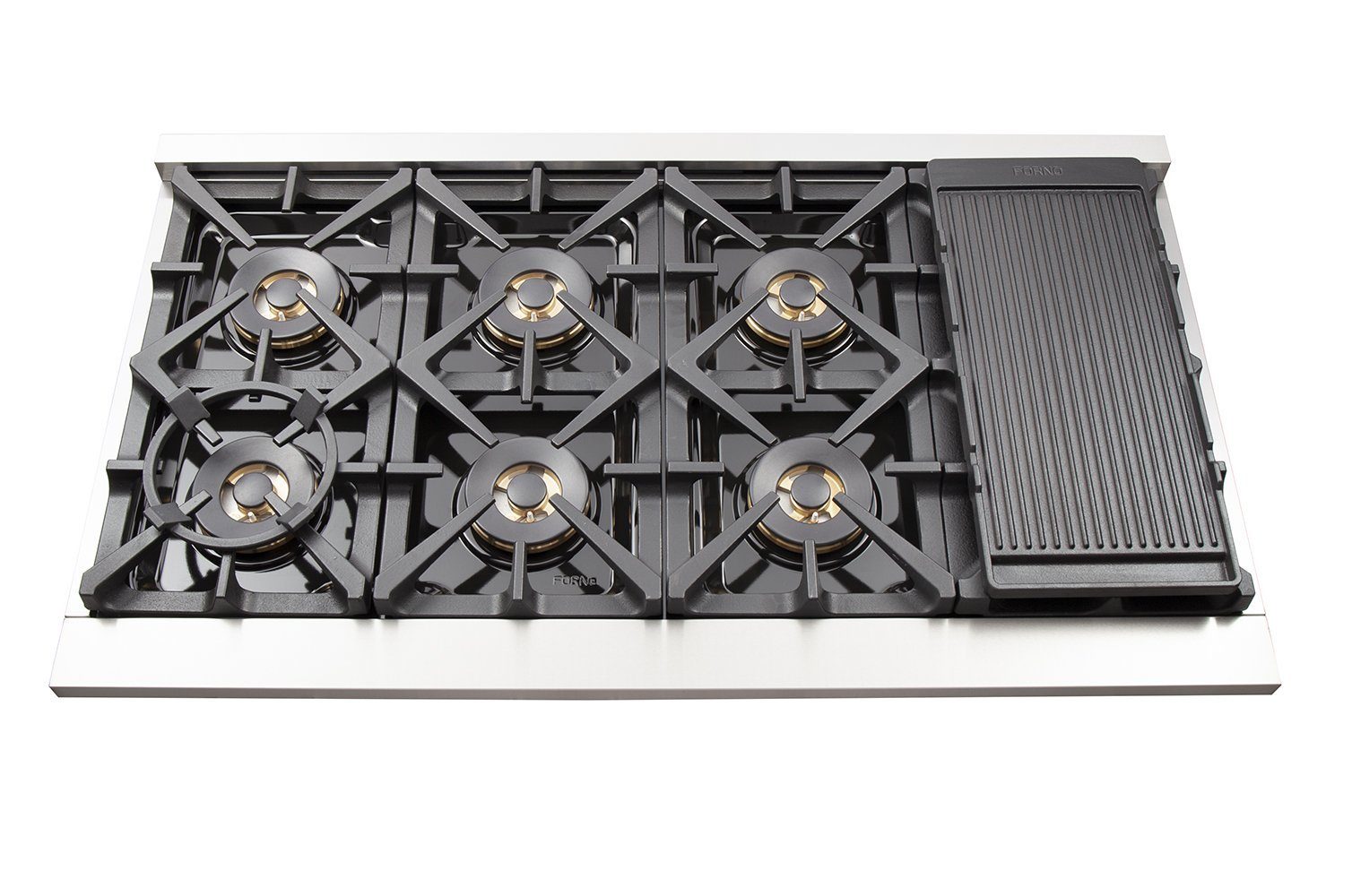 Forno 48-Inch Capriasca Gas Range with 8 Burners and 160,000 BTUs (FFSGS6260-48)